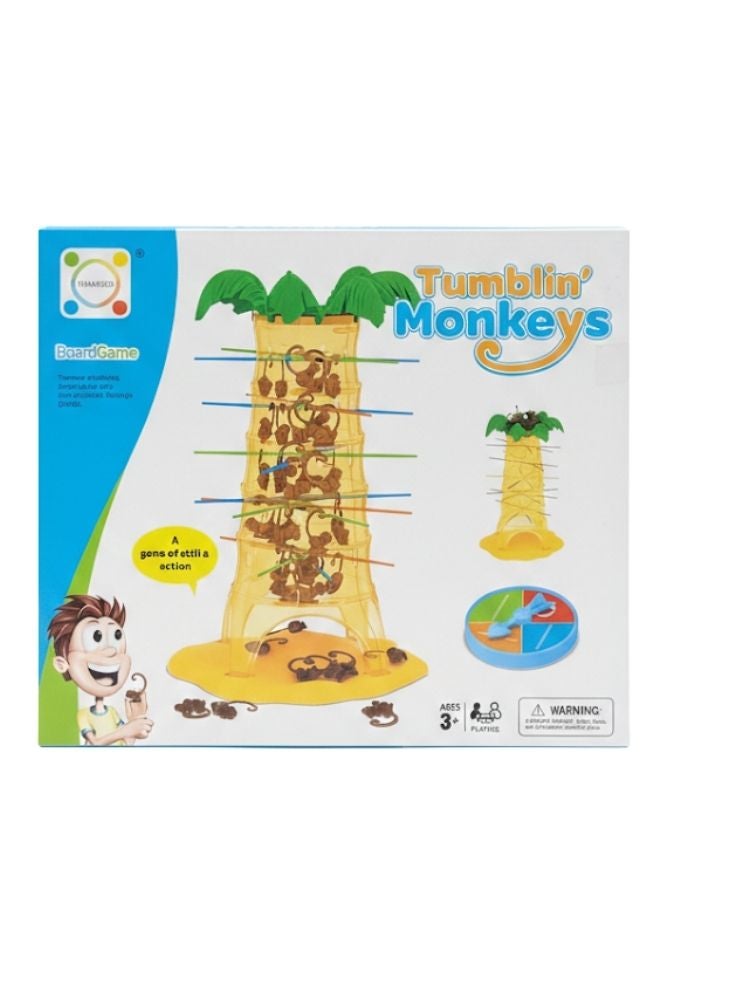 بريميم مجموعة ألعاب شجرة النخيل مع القرود المتساقطة - لعبة لوحية عائلية ممتعة مع عصي وقرود متساقطة للأطفال، لعبة للحفلات واللعب الجماعي - Image 2